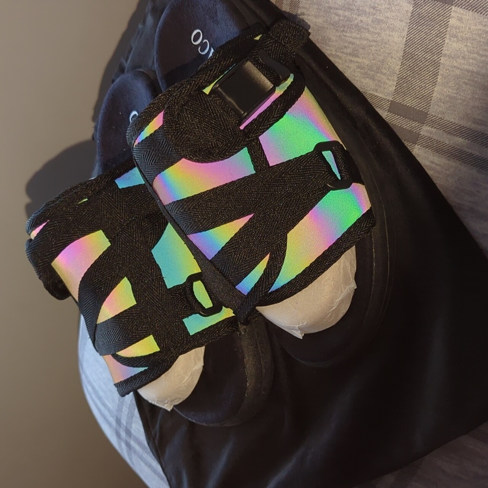 Dracos Sandals Slides God Mode holographic iridescent 7-8